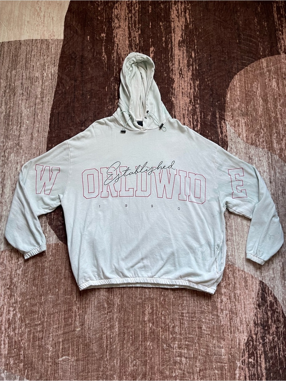 ASOS Design Oversized Hoodie 'WORLDWIDE Established 1990'